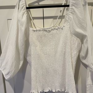 LOFT black floral top